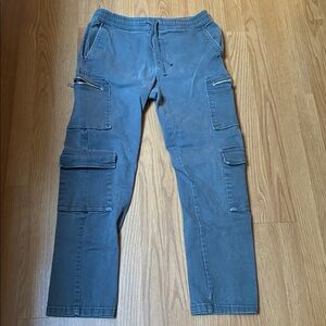 Casual Blue Cargo Pants